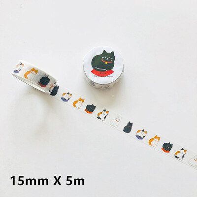 Slatka Kawaii preslatka mačka Ljepljiva papirna Washi traka Maskirna traka DIY naljepnica za spomenare