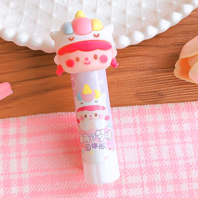 Προμήθειες γραφικής ύλης Kawaii Aesthetic αξεσουάρ γραφείου είδη γραφικής ύλης χαριτωμένα Cartoon Hand Work Μονόχρωμη συμπαγής κόλλα