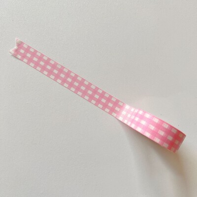 1 tk Pink Grid Cherry Flower Washi teip Dekoratiivne kleeplint Värviline maskeerimisteip kleebiste jaoks Scrapbooking DIY kirjatarvete teip