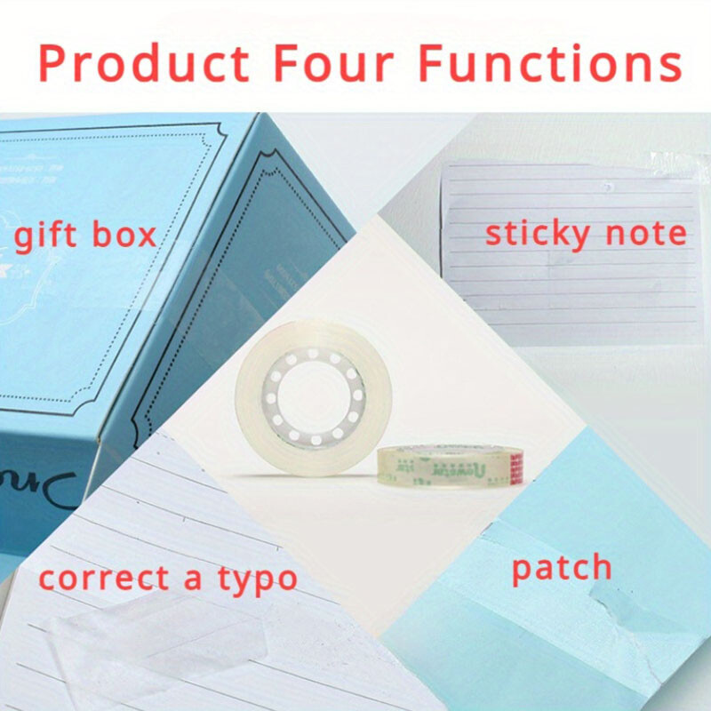 6 tk Väikekontori läbipaistvad teibid Koolilapsed Õpilastele Kleeplint Pakenditarvikud Avaleht Käsitsi pakkimisteip Uus