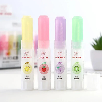 4 bucăți de fructe cu aromă de fructe cu lipici solid Sigur și prietenos pentru copii pentru rechizite de birou școlare