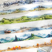 JIANWU 30mm*200cm To the Mountains and Sea Series Vintage Landscaping Collage Material PET лента Творчески Направи си сам дневник Канцеларски материали