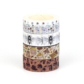2023 ΝΕΟ 1 ΤΕΜ. 10M Διακοσμητικό Vintage Bees Hive Honey Flowers Gnomes Washi Tape Set for Journaling Masking Tape Cute Papeleria