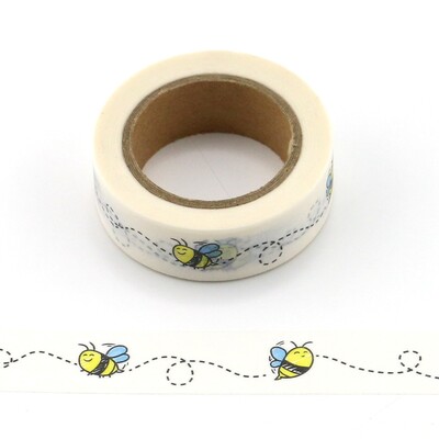 2023 ΝΕΟ 1 ΤΕΜ. 10M Διακοσμητικό Vintage Bees Hive Honey Flowers Gnomes Washi Tape Set for Journaling Masking Tape Cute Papeleria