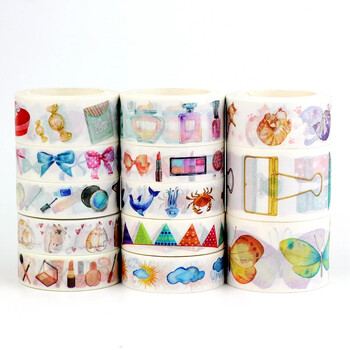 1PC 10M Deco Books Makeups Paper Washi Tape Set for Planner Scrapbooking Adhesive Masking Tape Kawaii Papeleria School Supplies