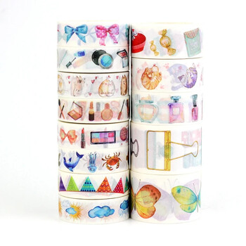 1PC 10M Deco Books Makeups Paper Washi Tape Set for Planner Scrapbooking Adhesive Masking Tape Kawaii Papeleria School Supplies