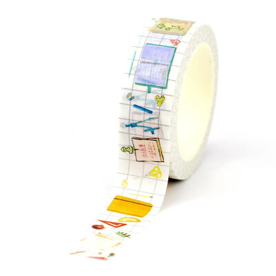 1PC 10M Deco Books Makeups Paper Washi Tape Set for Planner Scrapbooking Самозалепваща маскираща лента Kawaii Papeleria Ученически пособия