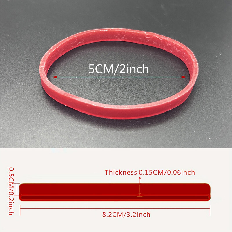 100 vnt Raudonos spalvos elastinės guminės juostos Namų biuras Mokyklos Kanceliarinės prekės Pakuotė Kaklaraištis Tamprus Tvirtas elastinės juostos