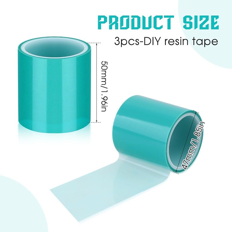 3 gabalu sveķu lente bezšuvju lipīga papīra lente 2 collu plata UV sveķu lente mākslas upes galdam.
