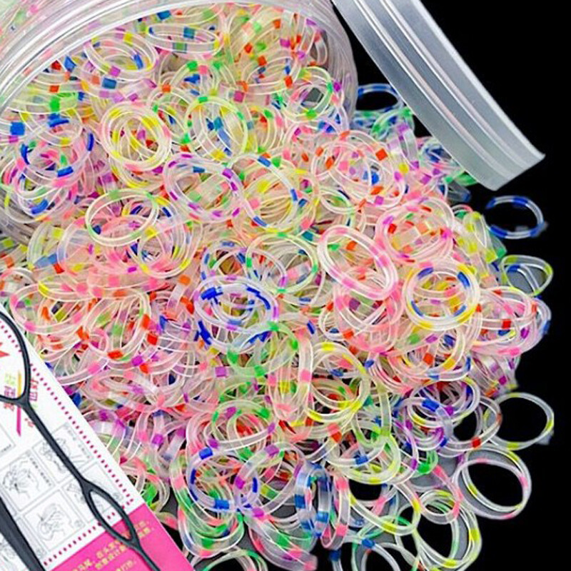 2000 vnt/komplektas mergaičių guminė juostelė nekenkia plaukams maži vaikiški šerpetojimai galvos virvė Miela kūdikio spalvos galvos apdangalas skersmuo 15 mm