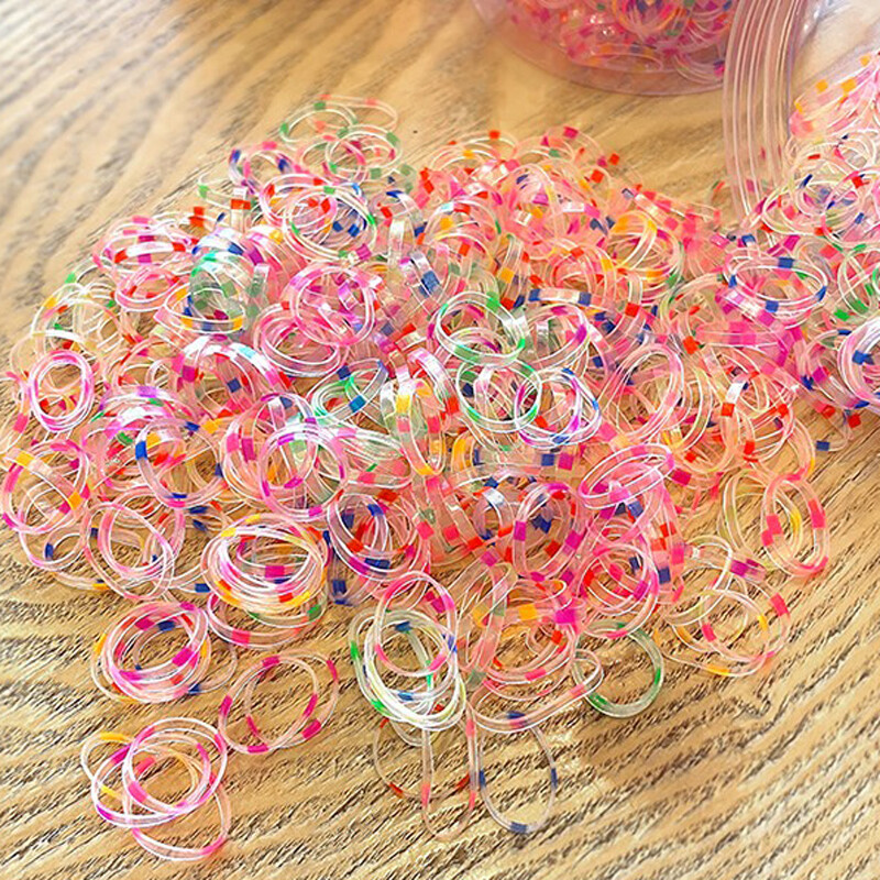 2000 vnt/komplektas mergaičių guminė juostelė nekenkia plaukams maži vaikiški šerpetojimai galvos virvė Miela kūdikio spalvos galvos apdangalas skersmuo 15 mm