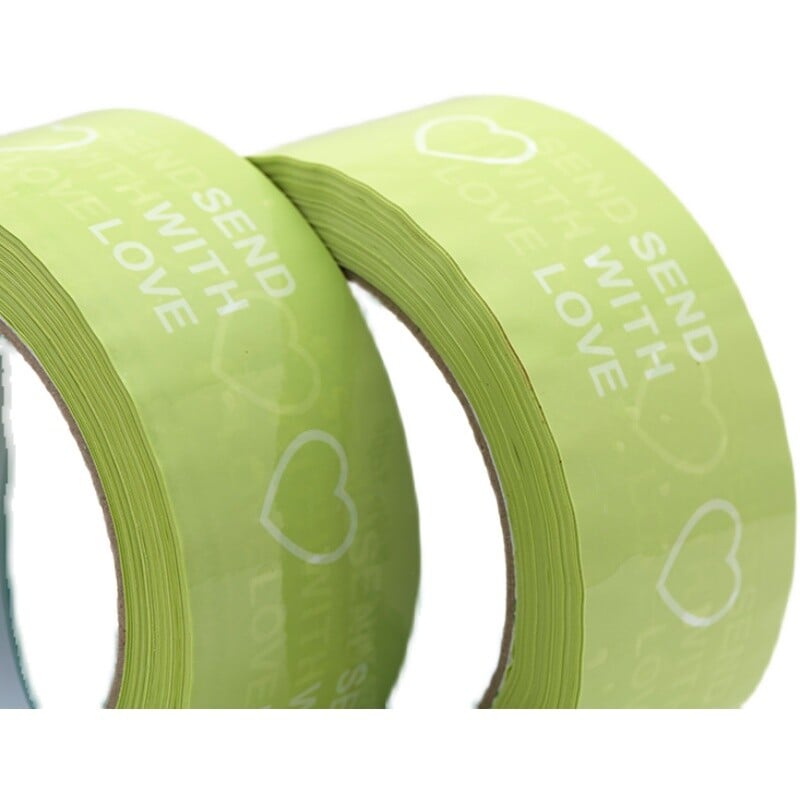 4.5cmx100M Предупредителна запечатваща лента Изпратете с любов Печатна запечатваща залепваща лента Карикатура Сладка куриерска опаковъчна лента упаковочный