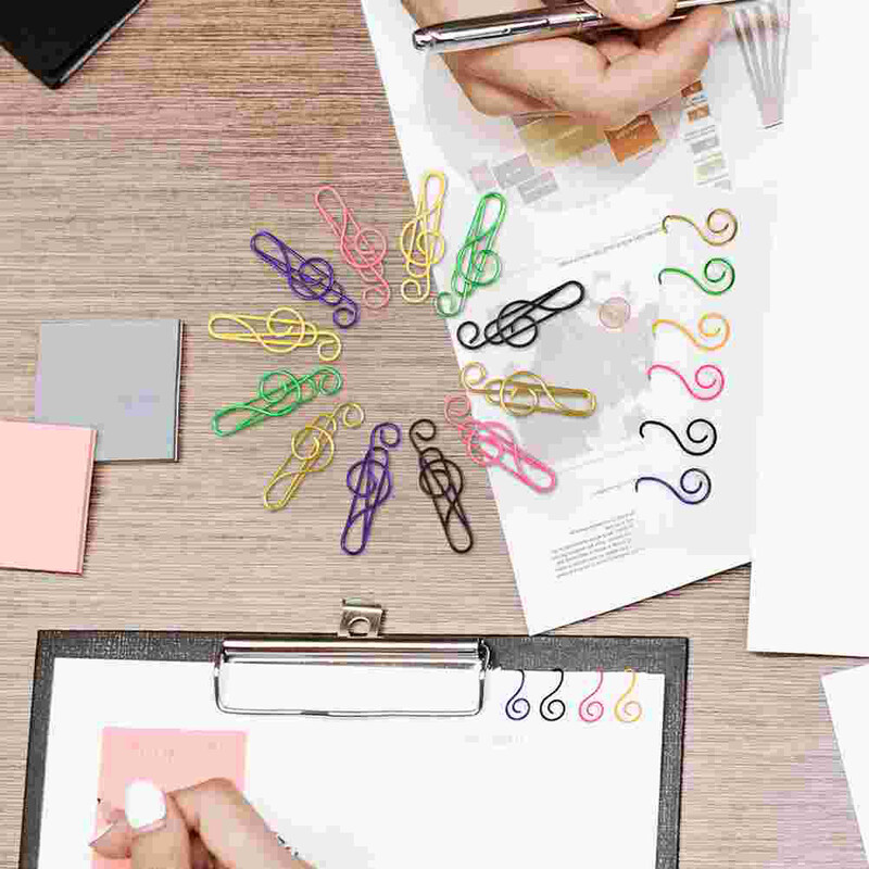 75 бр. Офисни папки Забележки Скоби за кламери Забавни клипове Музикални ноти Скоби за кламери Метални цветни