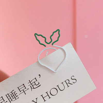 1 buc. Agrafă metalică în formă de morcov, în formă de mazăre, semn de carte, agrafă, accesorii pentru școală, rechizite de birou