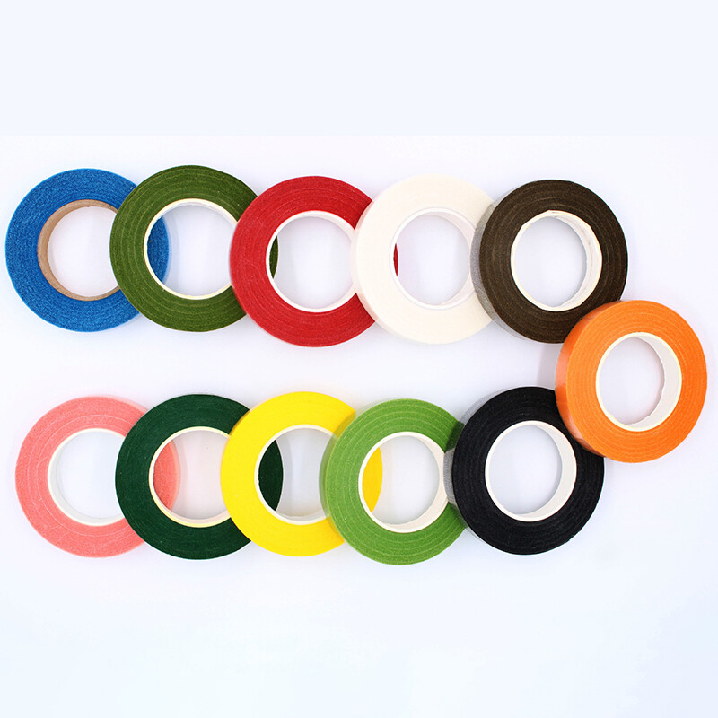 30 jardi 12 mm traka s cvjetnim stabljikama Korsaži Umjetni cvjetni omot s rupicama za stabljike Cvjećar Zelene trake Najlonske potrepštine za cvijeće