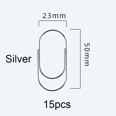 Фабрични доставки 25 бр./15 бр. 50x25 мм големи щипки за хартия 4 цвята Налични големи широки кламери за промоция