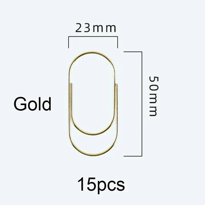 Фабрични доставки 25 бр./15 бр. 50x25 мм големи щипки за хартия 4 цвята Налични големи широки кламери за промоция