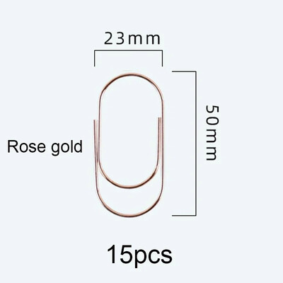 Фабрични доставки 25 бр./15 бр. 50x25 мм големи щипки за хартия 4 цвята Налични големи широки кламери за промоция