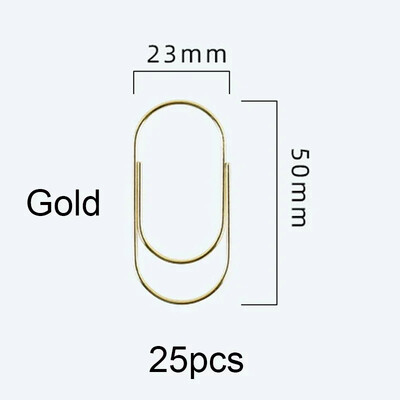 Фабрични доставки 25 бр./15 бр. 50x25 мм големи щипки за хартия 4 цвята Налични големи широки кламери за промоция