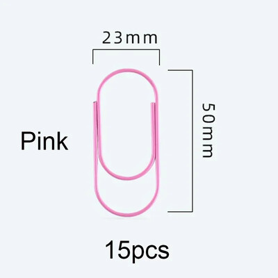 Фабрични доставки 25 бр./15 бр. 50x25 мм големи щипки за хартия 4 цвята Налични големи широки кламери за промоция