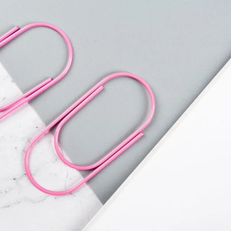 Фабрични доставки 25 бр./15 бр. 50x25 мм големи щипки за хартия 4 цвята Налични големи широки кламери за промоция