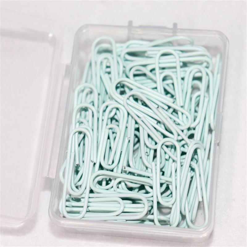 Cutie Agrafă colorată Agrafe metalice Agrafă pentru notițe Semne de carte Papetarie Accesorii de birou Rechizite școlare Lungime 18mm/50mm