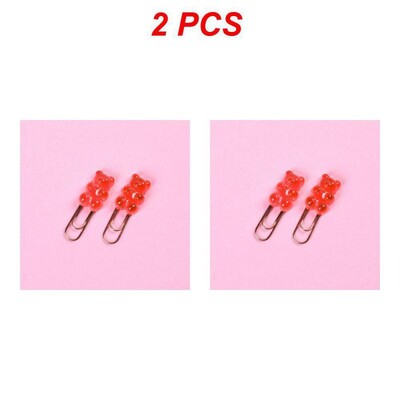 1/2/4 vnt Mielas meškiukas metalinis popieriaus segtukas Biuro reikmenys Kanceliarinės prekės Nuotraukų Dekoratyvinis Kawaii Gift Cartoon organizatoriaus laikiklis