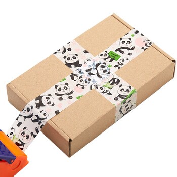 4,5cm 100M Cartoon Cute Panda Patterns Αυτοκόλλητη ταινία υψηλού ιξώδους υψηλής αντοχής DIY Ταινία συσκευασίας δώρου