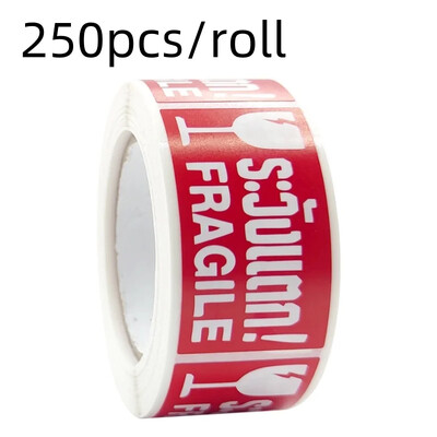 250 vnt. / ritinys Trapūs įspėjimo lipduko priežiūra Pristatymas Speciali etiketė Naudinga siuntimas Greita etiketė Rankena su atsargumu Laikyti