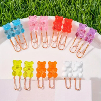 14 τεμ. Bear Paper Clip Kawaii Document Clips Χρώματα Memo Clips Binder Διακοσμητικά κλιπ σελιδοδεικτών Δώρο για Σχολικούς μαθητές Γραφείο