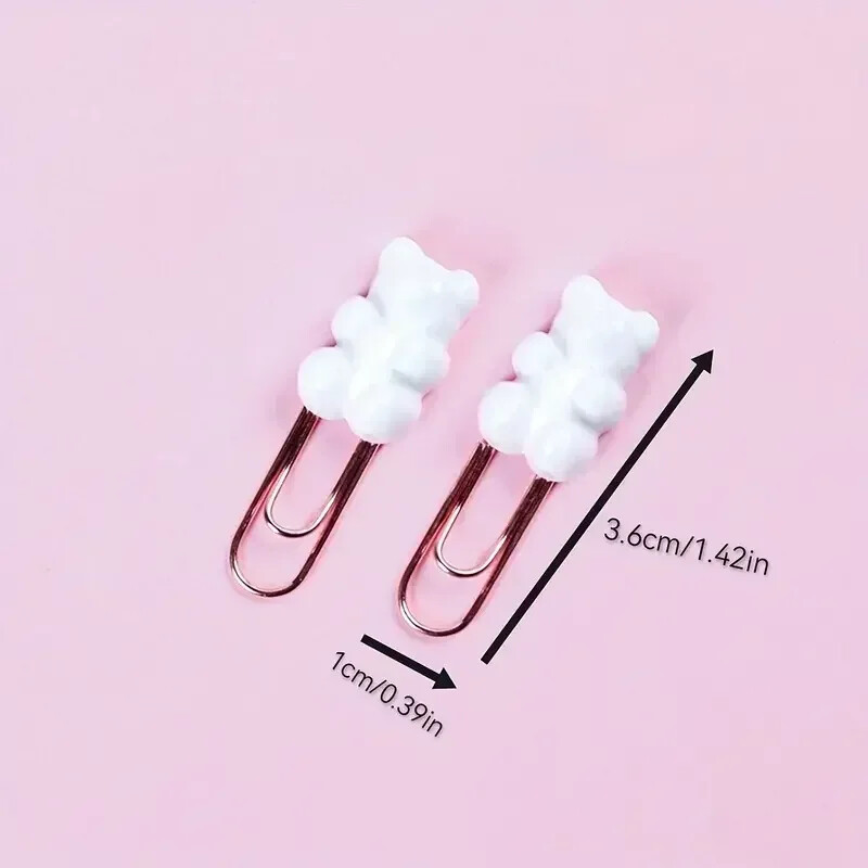 14 buc. Agrafe pentru hârtie Kawaii Agrafe pentru documente de culori Agrafe pentru note Liant Agrafe decorative pentru semne de carte Cadou pentru biroul studenților de la școală