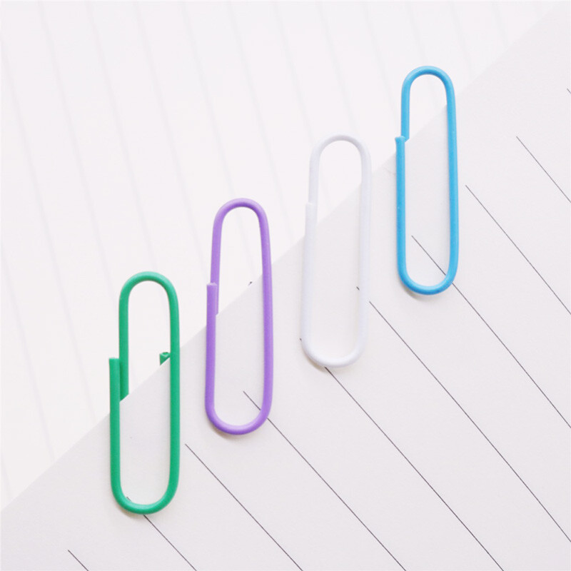 100 buc Ace Suport pentru agrafă Dispenser Bulticolor Agrafe Agrafe de păr Fine Office School Legatură 28*8mm