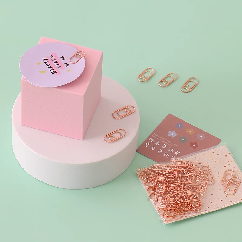 50 tk armastuse südamekujulised kirjaklambrid miniõõnsad järjehoidjad Kawaii piletid fotoklambrid lapilised köiteklambrid kontoritarbed