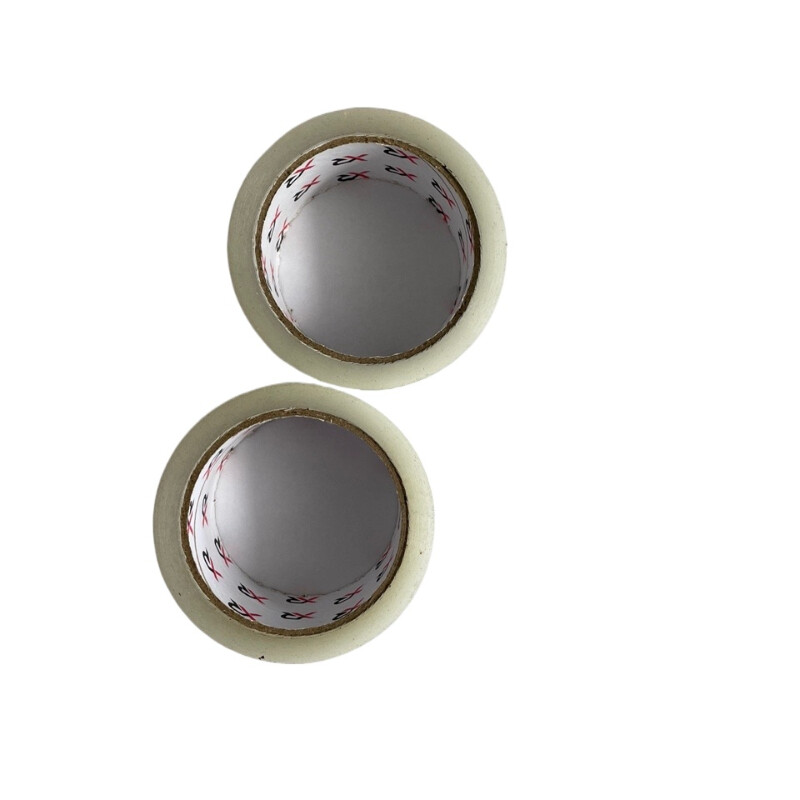 2 ролки Опаковъчна лента Прозрачна лента Нетоксична акрилна лепилна лента Опаковъчен инструмент Направи си сам Училищен офис Домашна опаковка Изрезка