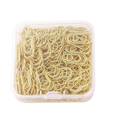 120Pcs/Box 20mm Mini Bookmark Zlatna Boja Heart Clip Knjižna oznaka Metalne kopče za papir Stezaljka za vezivo Uredski pribor