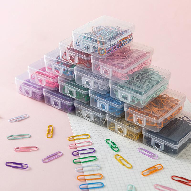 50 bucăți agrafe metalice vibrante pentru hârtie - Semne de carte durabile și elegante pentru note pentru birou, școală și casă - Organizator versatil de documente