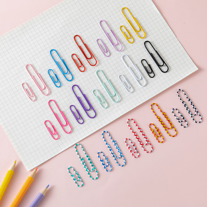 50 bucăți agrafe metalice vibrante pentru hârtie - Semne de carte durabile și elegante pentru note pentru birou, școală și casă - Organizator versatil de documente