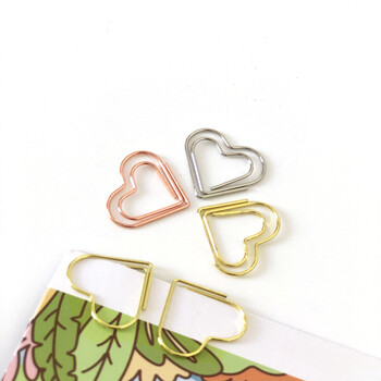 50 τμχ/σετ Κλιπς Heart Metal Paper Clip Binder Clip Μίνι σελιδοδείκτης βιβλιοδεσίας Σημείωση Διακόσμηση γραφικής ύλης Σχολική βιβλιοδεσία προμήθειες γραφείου