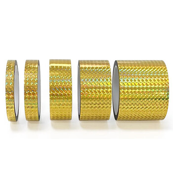 Gold Tape Powder, Flash Tape Laser, Bright Color Tape, Συσκευασία δώρου Diy Διακοσμητική Ανακλαστική Ταινία