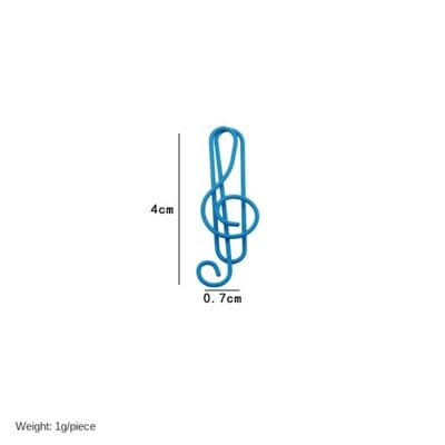 20 bucăți/set agrafe de hârtie din metal în formă de muzică, durabile, notă muzicală, agrafe de hârtie în formă de notă de muzică, papetărie drăguț
