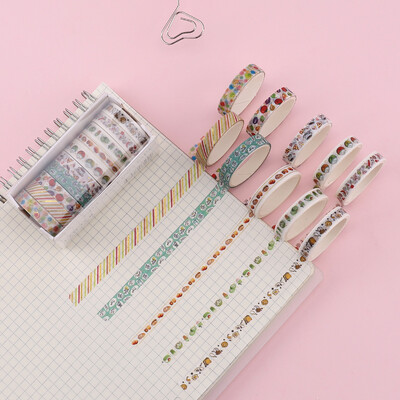 10 ролки Stars Washi Tape Декоративна самозалепваща лента Училищни дневници Консумативи Златно фолио Скрапбукинг Kawaii Канцеларски материали Маскираща лента