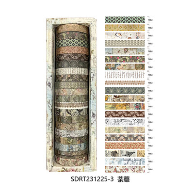 Retro Washi Tape 20 Rolls Scrapbooking Supplies Washitape Χαρτικά Cinta Adhesiva Decorativa Σχολικά Προμήθειες Ταινία κάλυψης