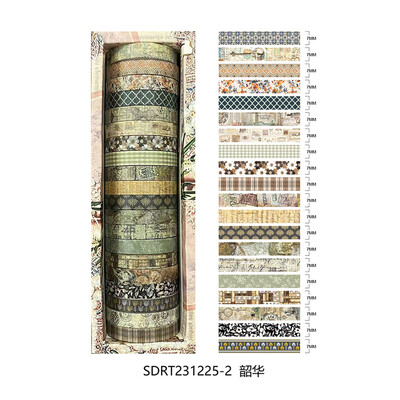 Retro Washi Tape 20 Rolls Scrapbooking Supplies Washitape Χαρτικά Cinta Adhesiva Decorativa Σχολικά Προμήθειες Ταινία κάλυψης