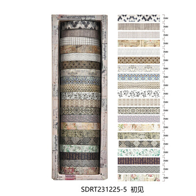 Retro Washi Tape 20 Rolls Scrapbooking Supplies Washitape Χαρτικά Cinta Adhesiva Decorativa Σχολικά Προμήθειες Ταινία κάλυψης