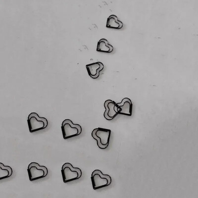 50 buc./pachet Inimioare Agrafe Metal Mini Hârtii Liant Clip Semn de carte Legare de cărți Notebook Decor Papetarie Materiale de legare școlară