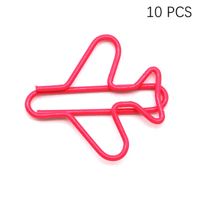 Agrafă de hârtie în formă de avion, 10 buc. Clip de marcaj creativ, clemă de organizare a documentelor antirugină, foldere neregulate