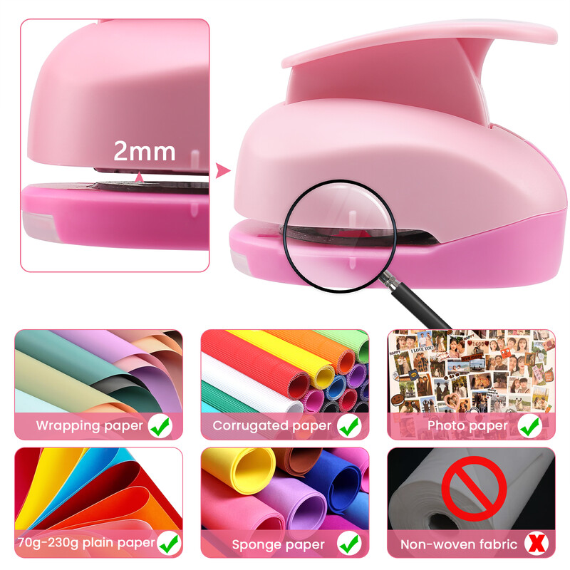 3tk Heart Punch Set, 3/8 tolli, 5/8 tolli, 1 tolli Heart Hole Punch komplekt scrapbooking, kaartide valmistamiseks, isetegemise fotoalbumid, kinkesildid