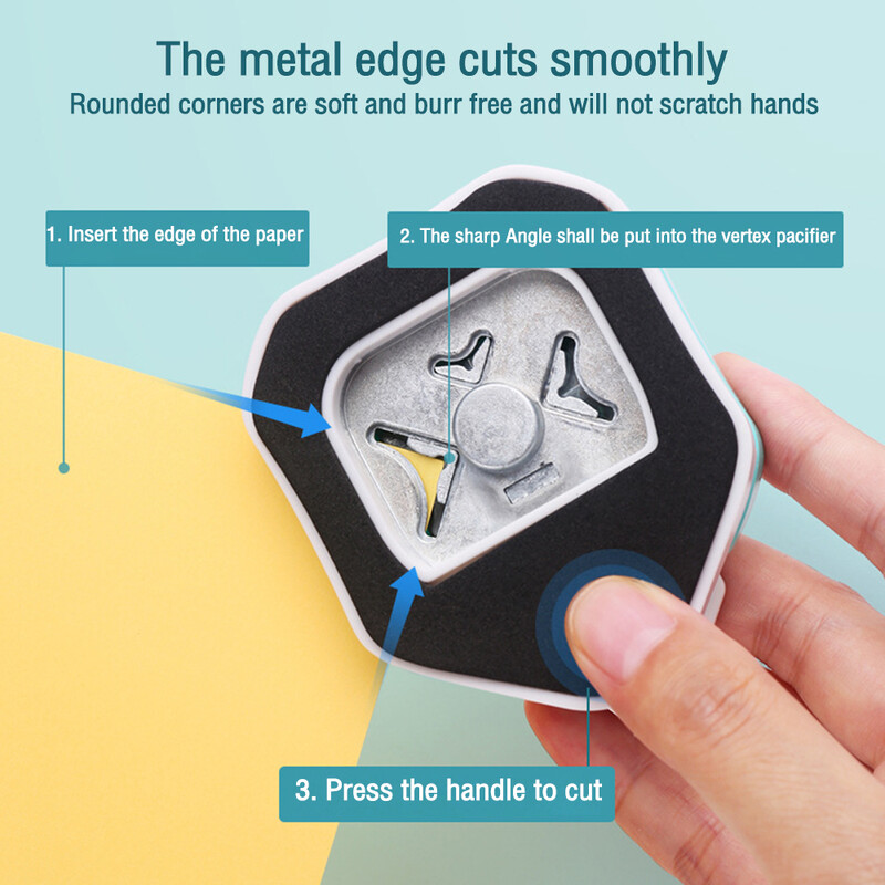 3 u 1 Kutni okrugli bušilac Rezač papira Alat za izradu čestitki i spomenara za foto kartice DIY Alat za albume