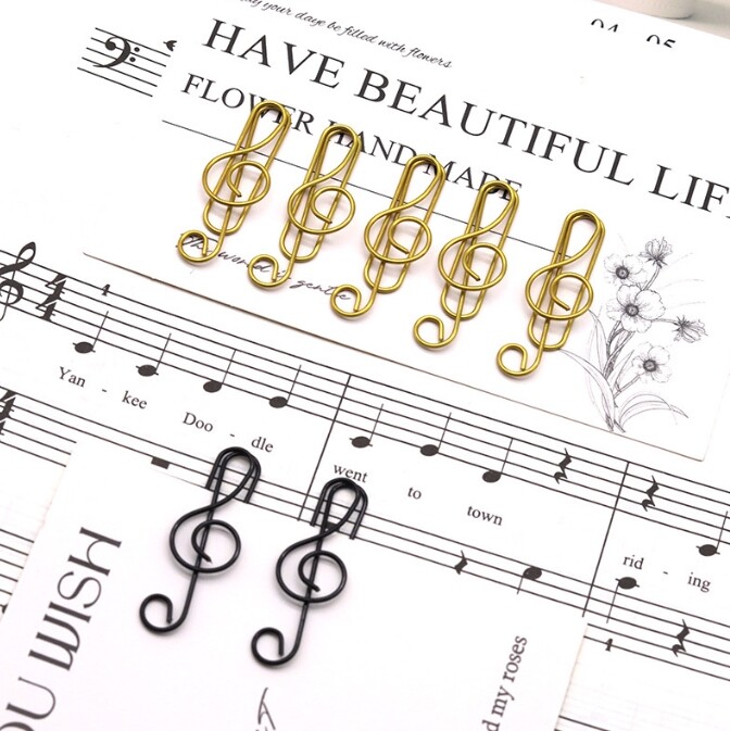 20 de bucăți agrafe de hârtie pentru muzică creativă Note muzicale suport pentru agrafe de hârtie cleme marcaj cadou pentru studenți de birou și școală