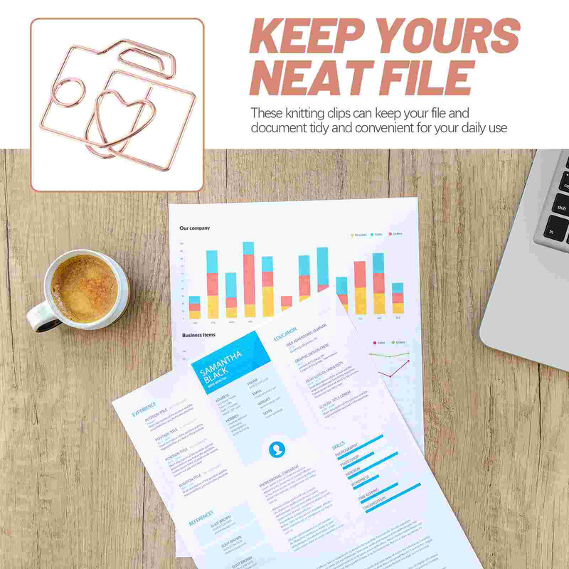 20 komada Metalne stezaljke za papir Spajalice za papir Uredski obrt Unikatni alat za izradu turpija Željezna žica Legura za galvanizaciju